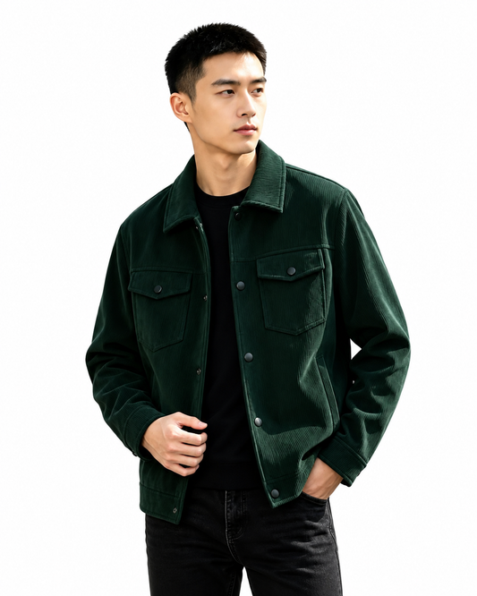 Luca Corduroy Jacket - ribbel structruur met 2 borst zakken