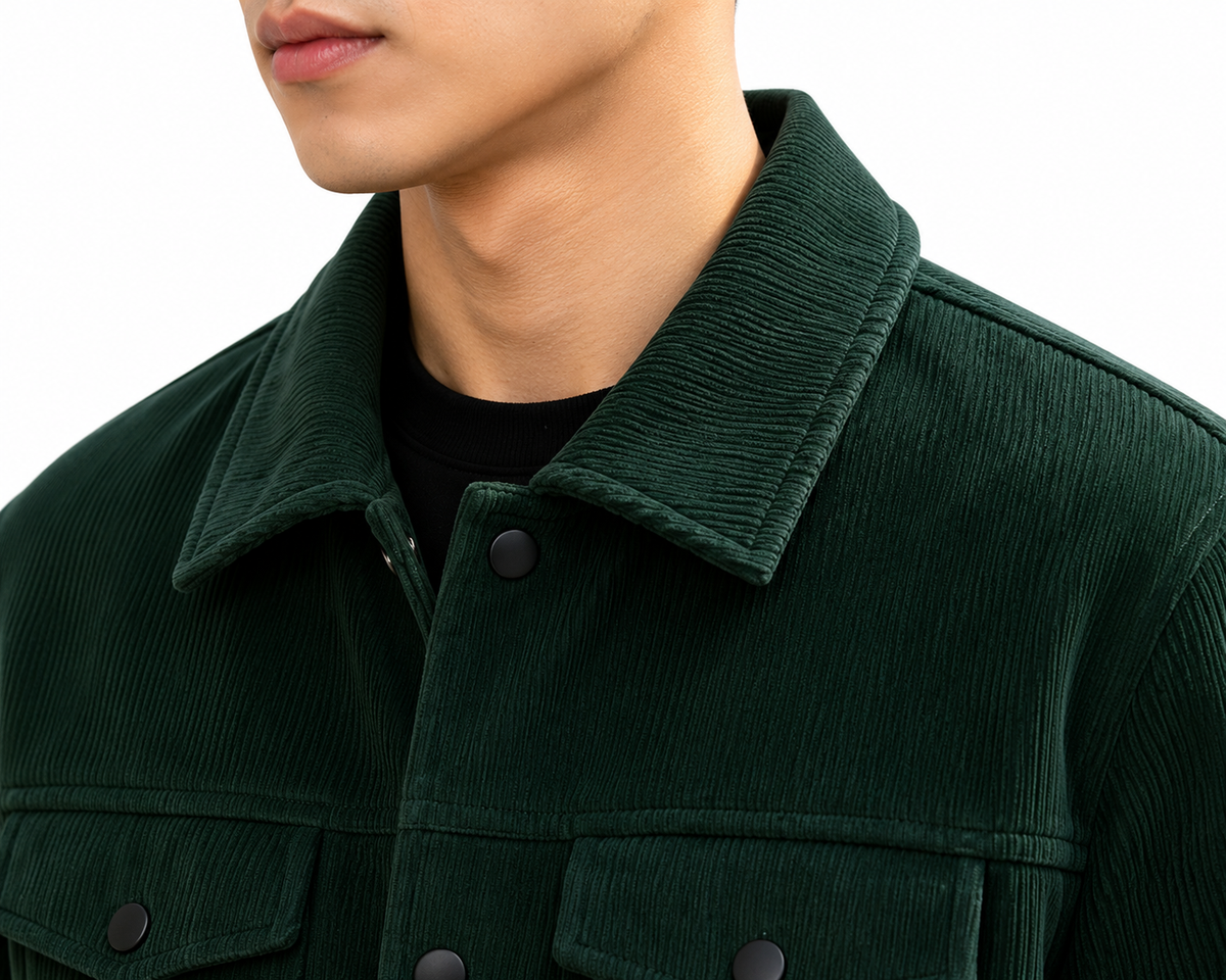 Luca Corduroy Jacket - ribbel structruur met 2 borst zakken