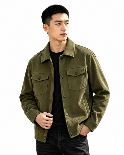 Luca Corduroy Jacket - ribbel structruur met 2 borst zakken