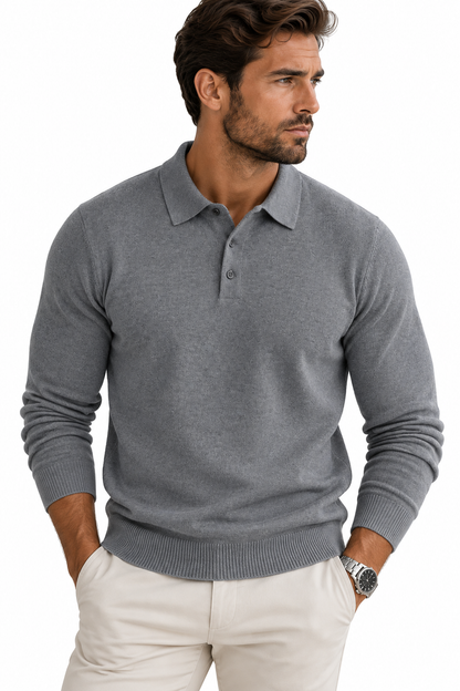 Enrique Polo met Lange Mouwen - elegant met klassieke polo kraag