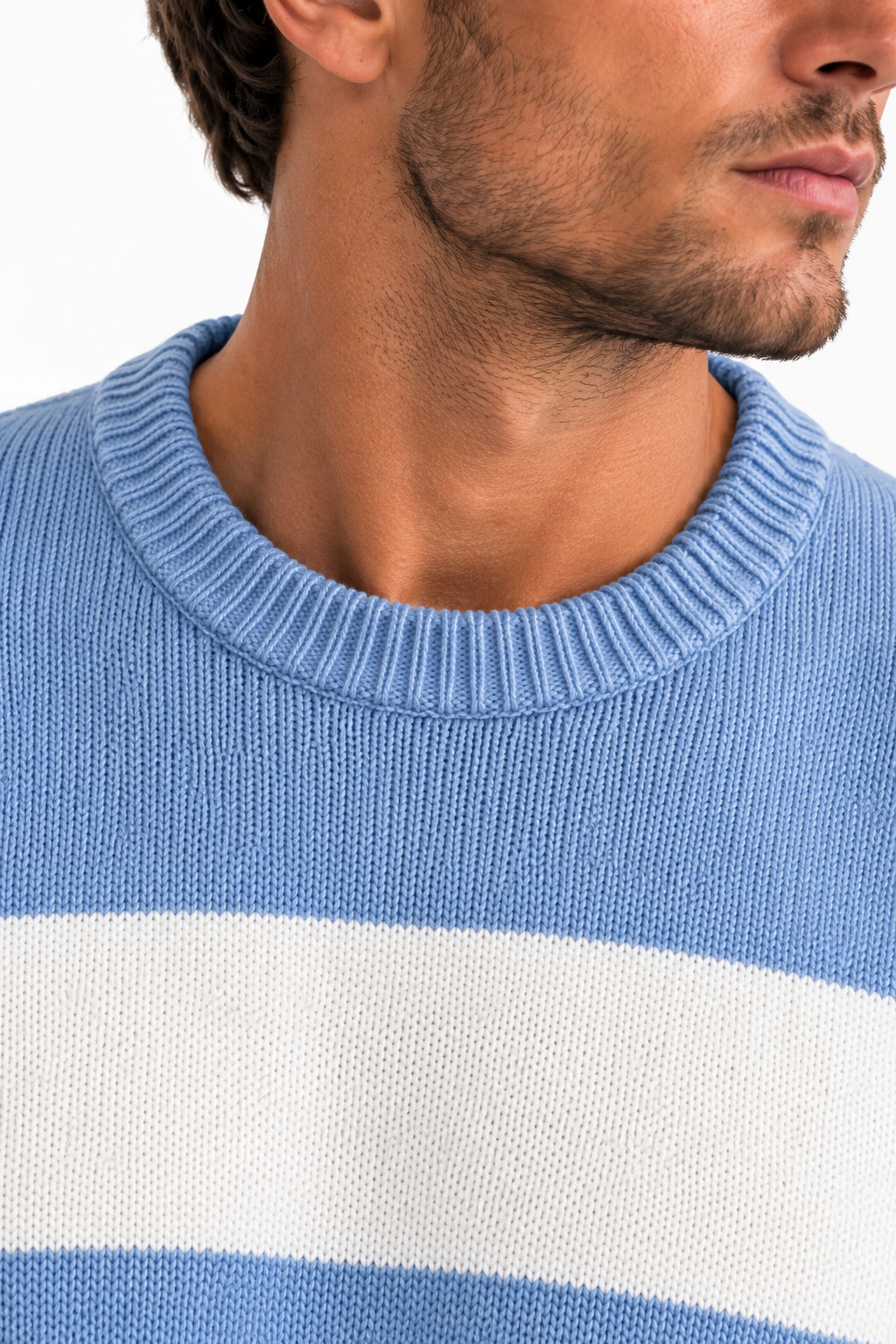 Pull rayé Milo à manches longues - tissu doux et confortable avec col rond