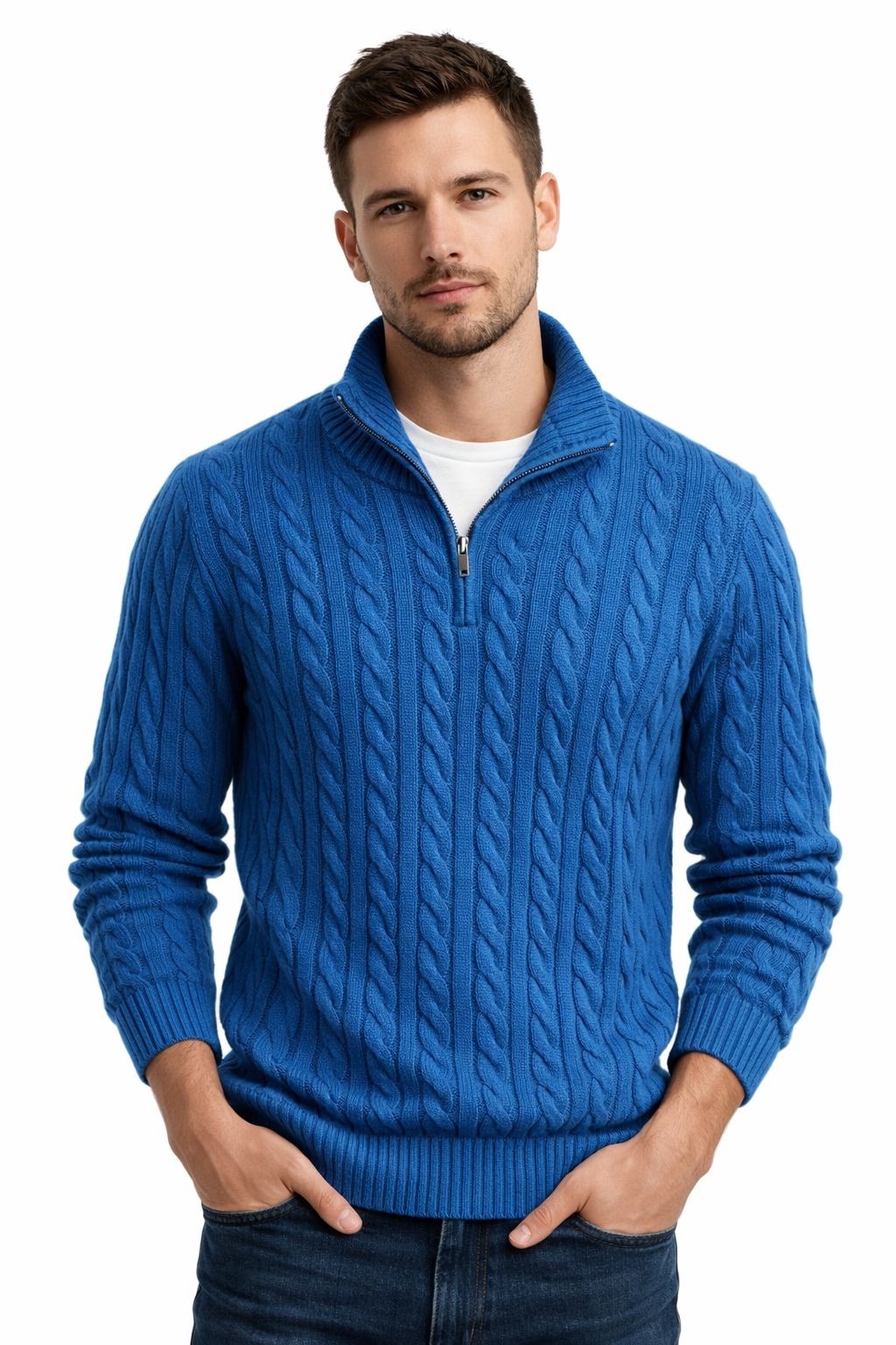 Mateo trui - tijdloze trui met gekabeld patroon