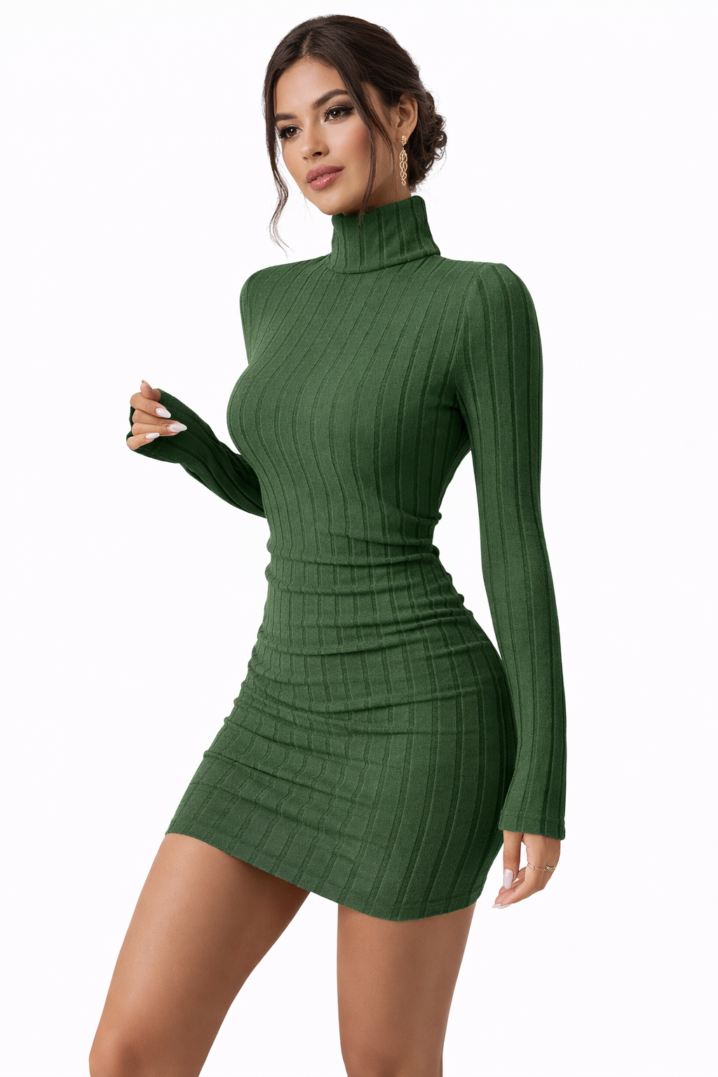 Tina jurk - elegante jurk met hoge col