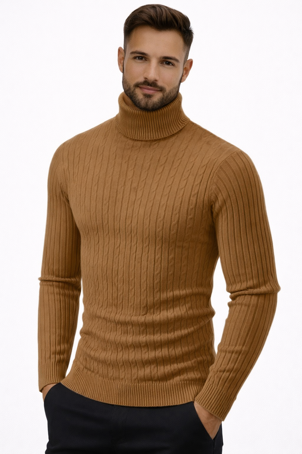 Rene coltrui - rlrgante trui met gelijnd patroon