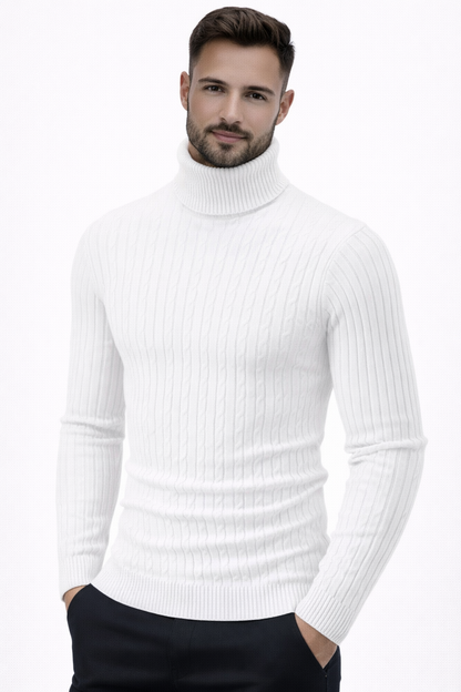 Rene coltrui - rlrgante trui met gelijnd patroon