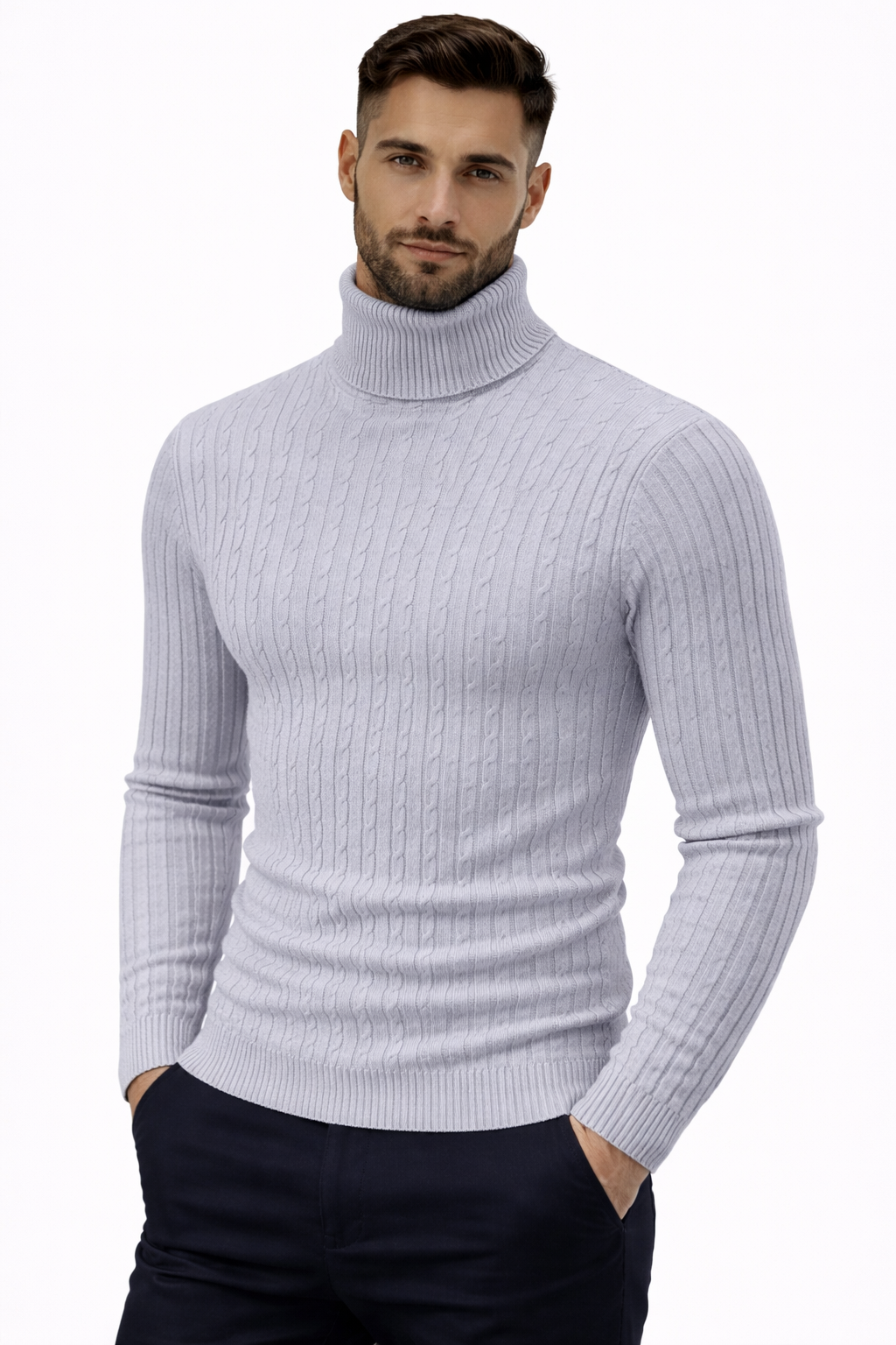 Rene coltrui - rlrgante trui met gelijnd patroon