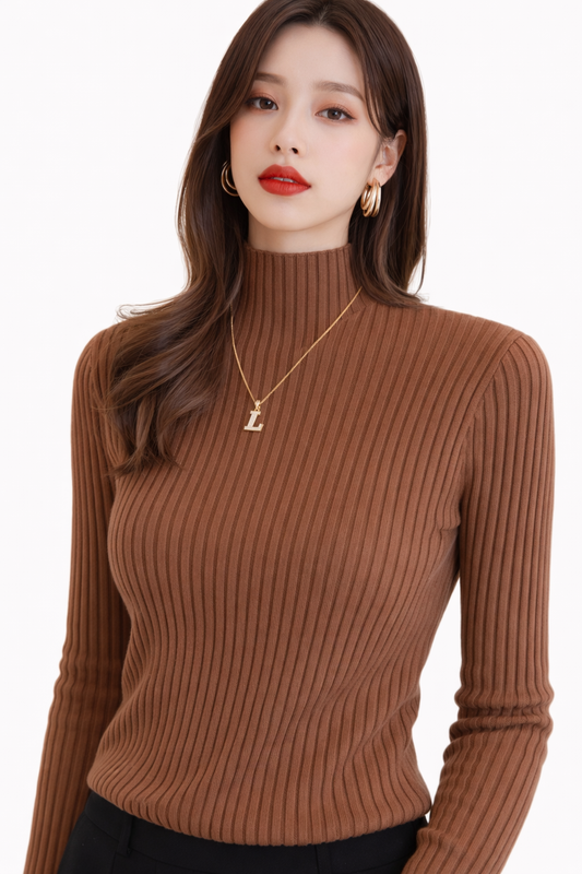 Anna coltrui - gebreide trui met verticaal streep patroon