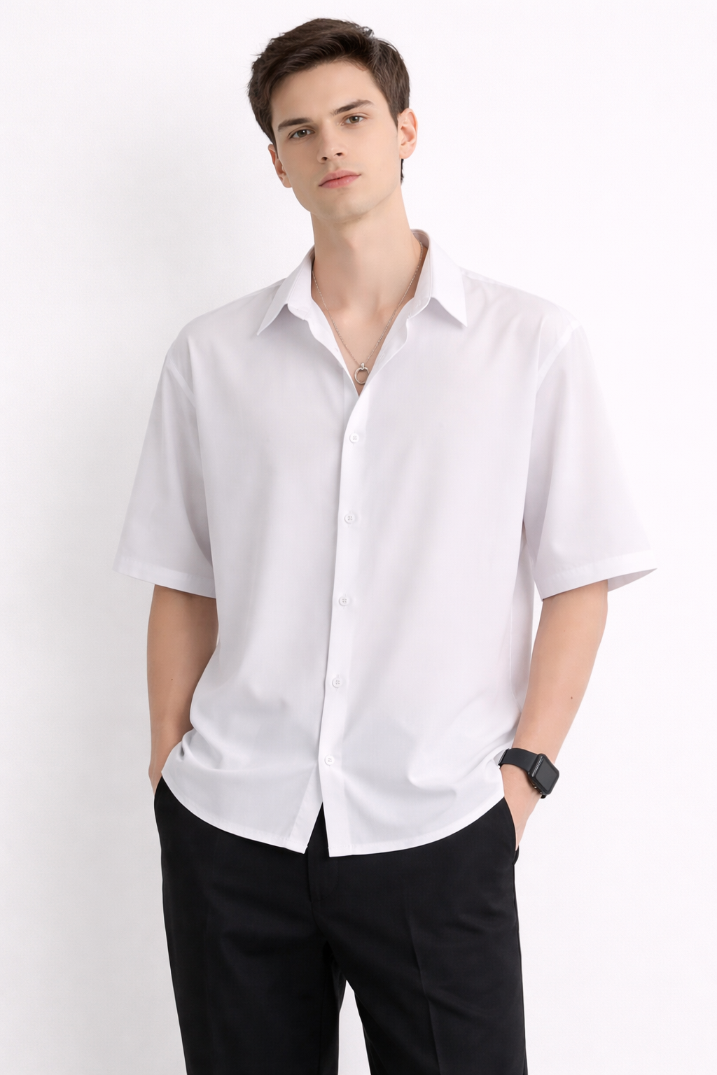 Glenn oversized hemd -  linnen stof met comfotabele strech