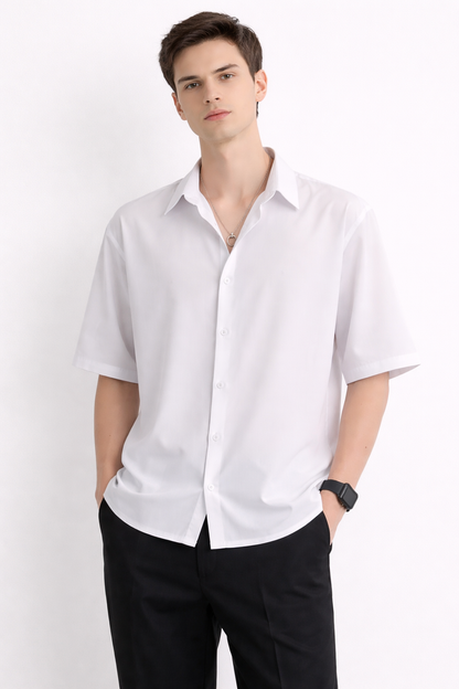 Glenn oversized hemd -  linnen stof met comfotabele strech