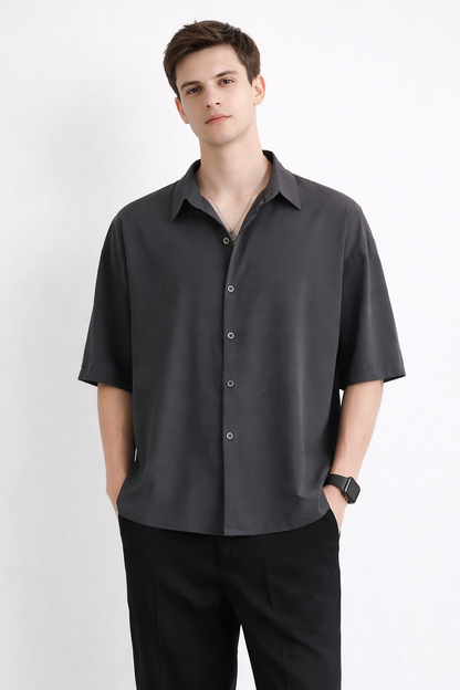 Glenn oversized hemd -  linnen stof met comfotabele strech