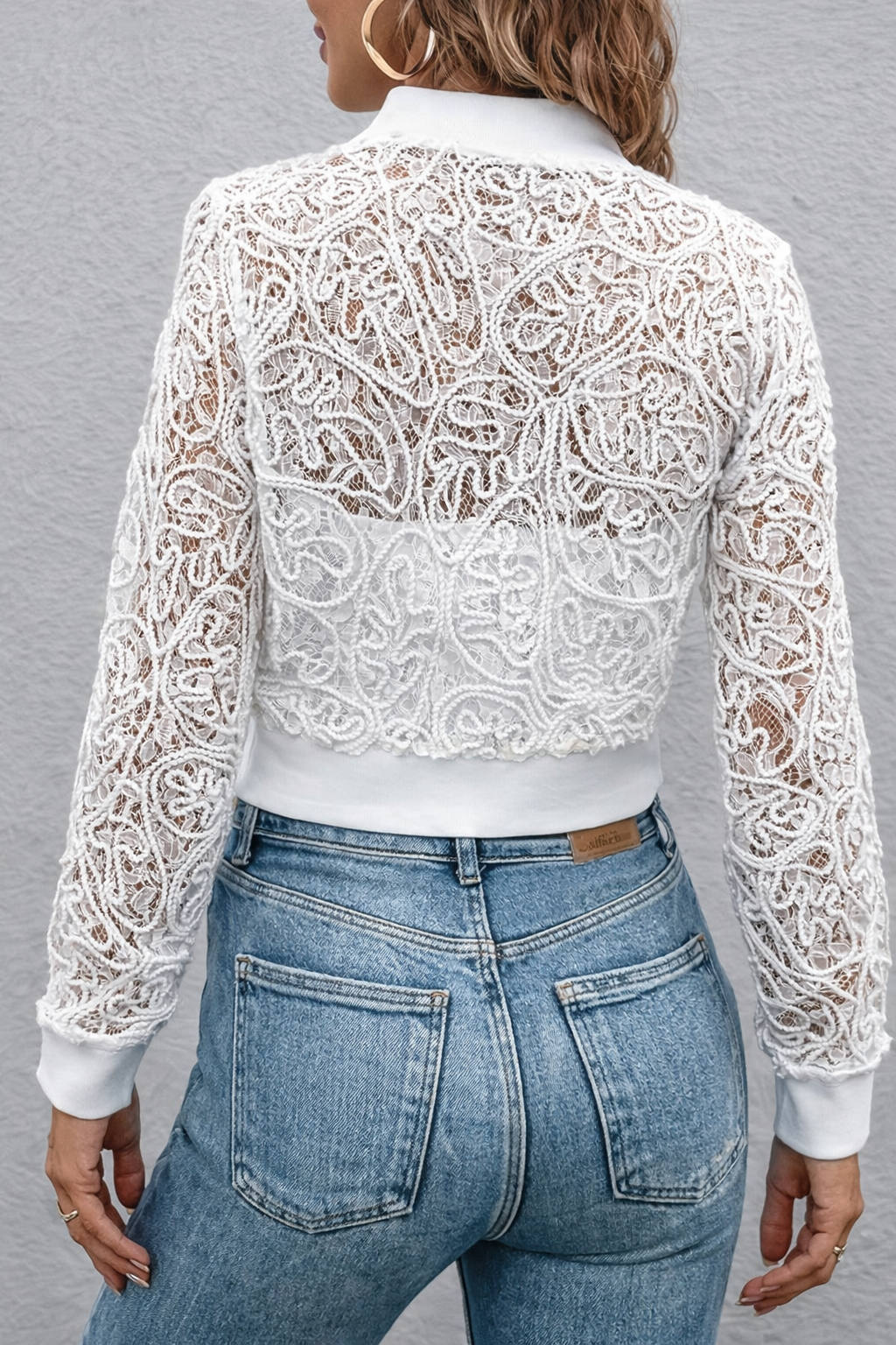 chloe bomber jacket - lange mouwen met elegant patroon