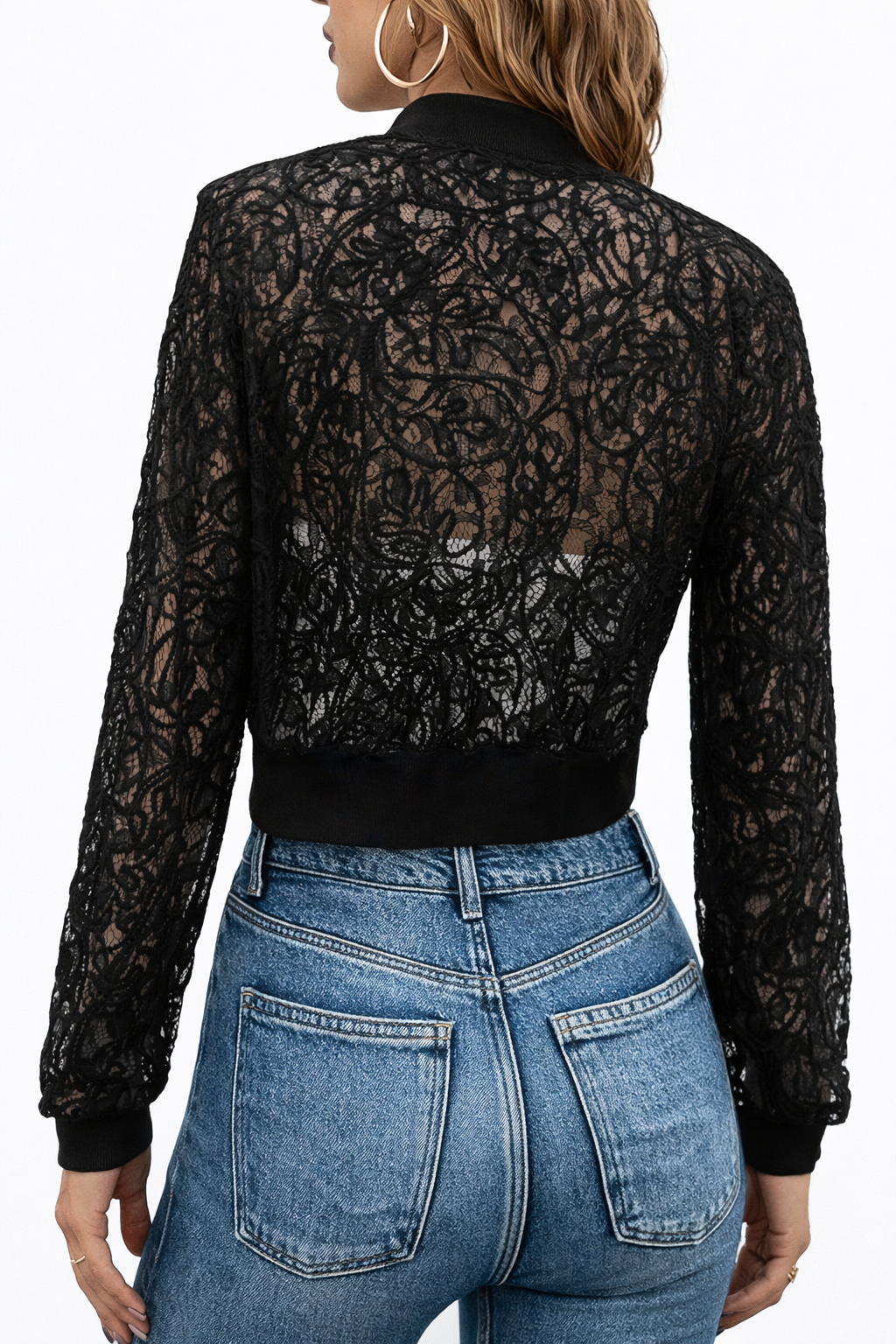 chloe bomber jacket - lange mouwen met elegant patroon
