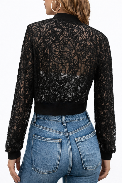 chloe bomber jacket - lange mouwen met elegant patroon