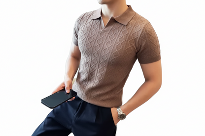 Luca polo - Zachte stof met ruit/diamant patroon