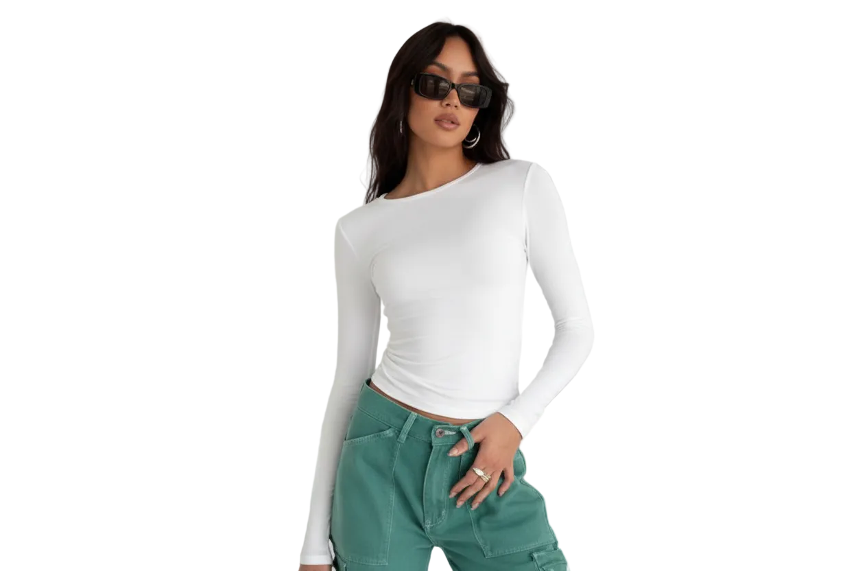 Nina  T-shirt - comfortabele en zachte t-shirt met lange mouwen