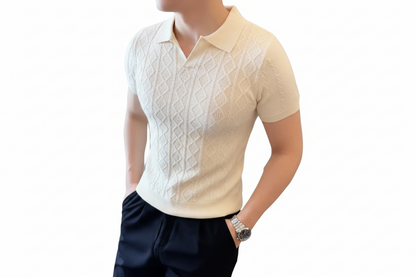 Luca polo - Zachte stof met ruit/diamant patroon