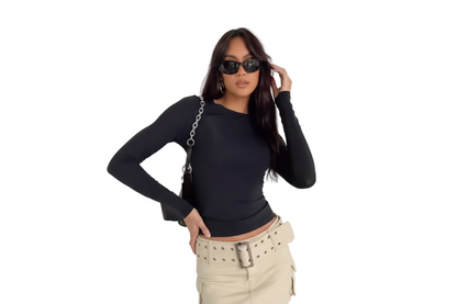 Nina  T-shirt - comfortabele en zachte t-shirt met lange mouwen